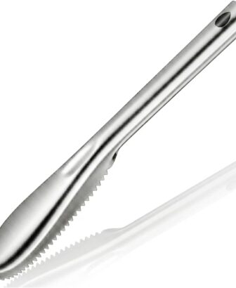 Fish Scaler, 304 Stainless Steel Fish Scaler scraper Remover, Sawtooth Fish Descaler Tool for Kitchen, Seafood Markets.